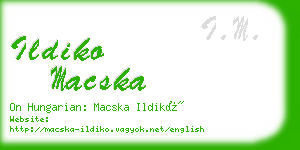 ildiko macska business card